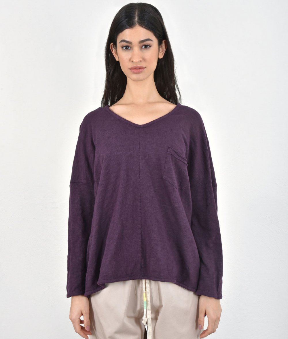 Asymmetrical Blouse With Pocket