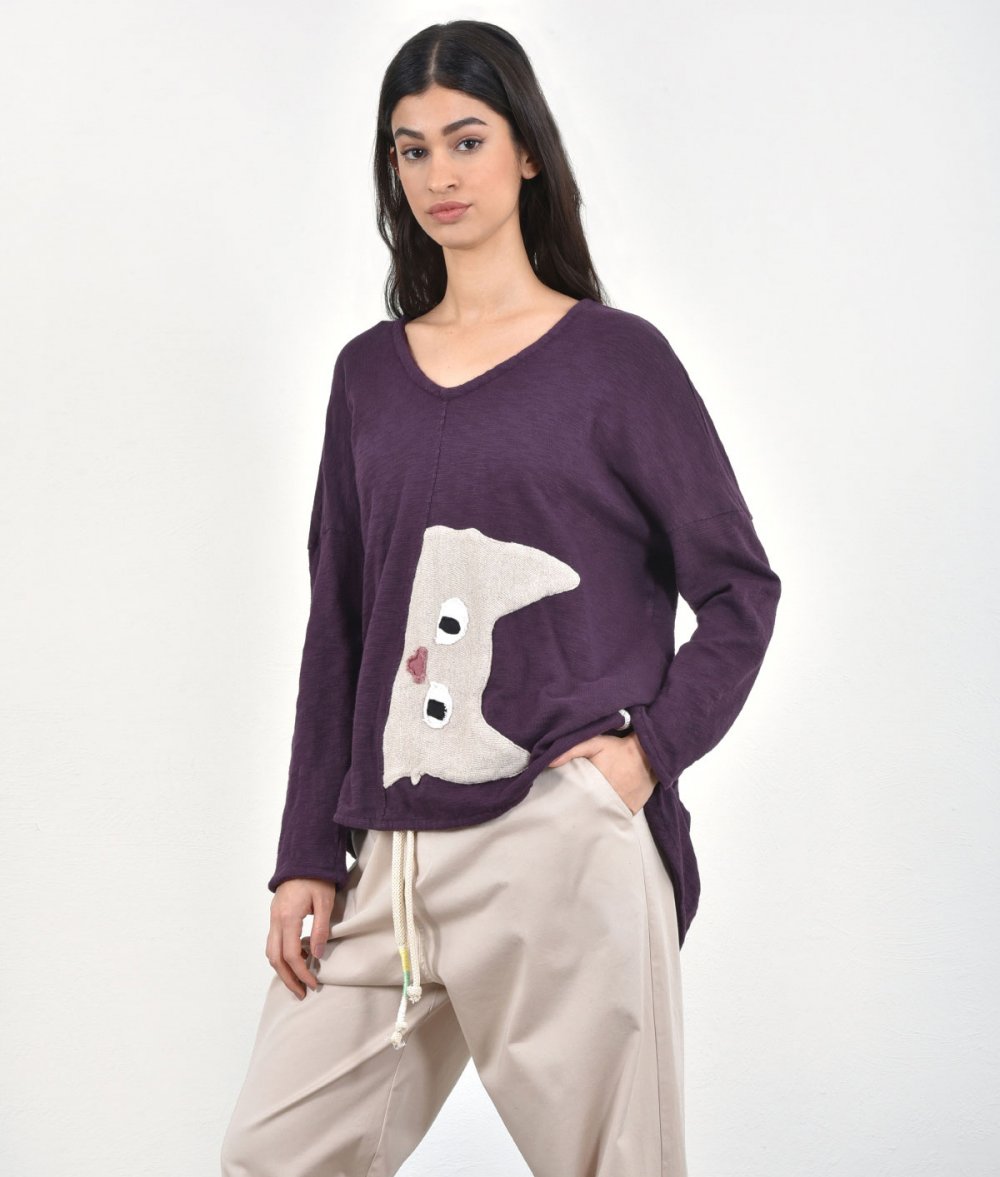 Asymmetrical Blouse “Cat”