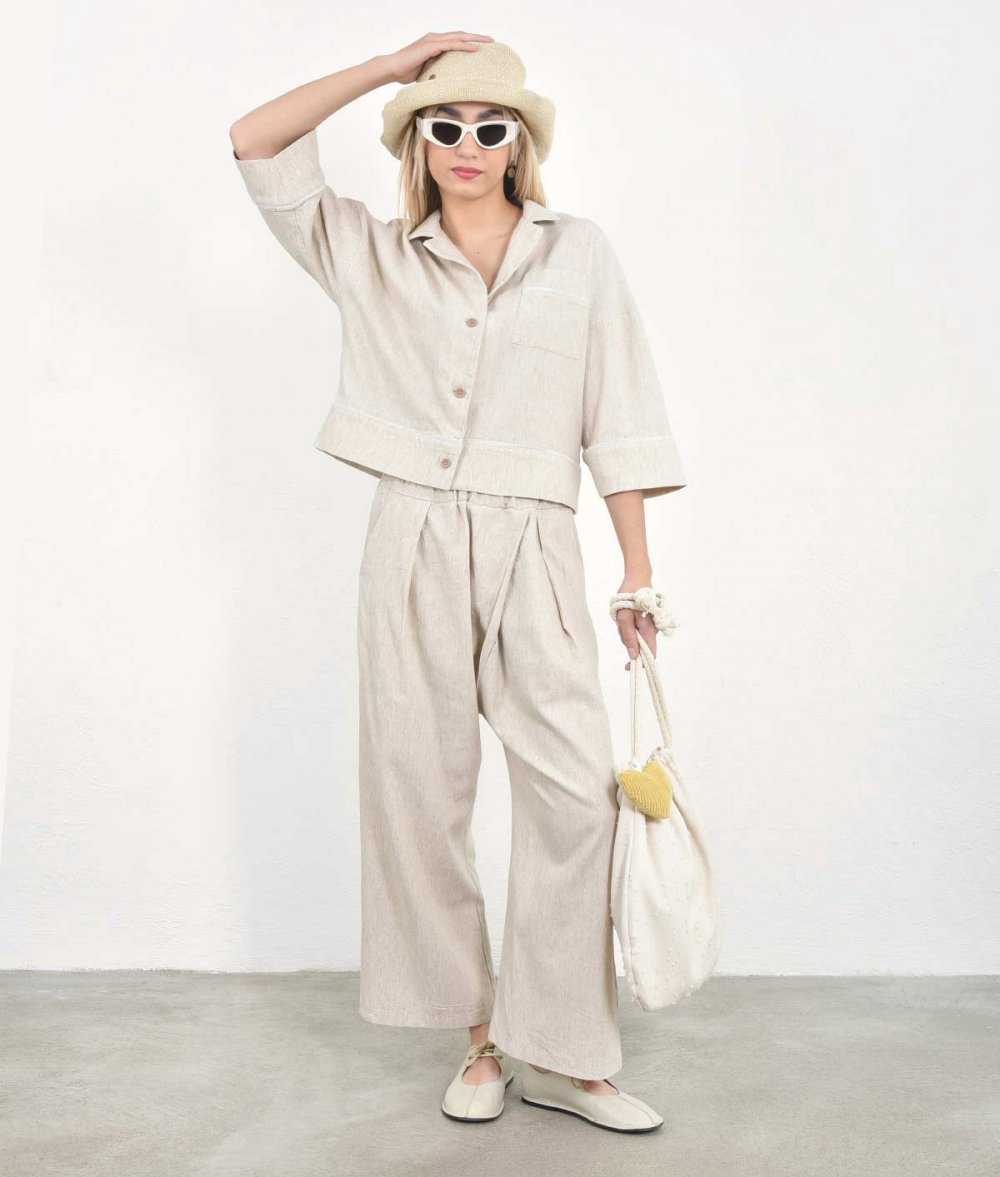 Crop kimono