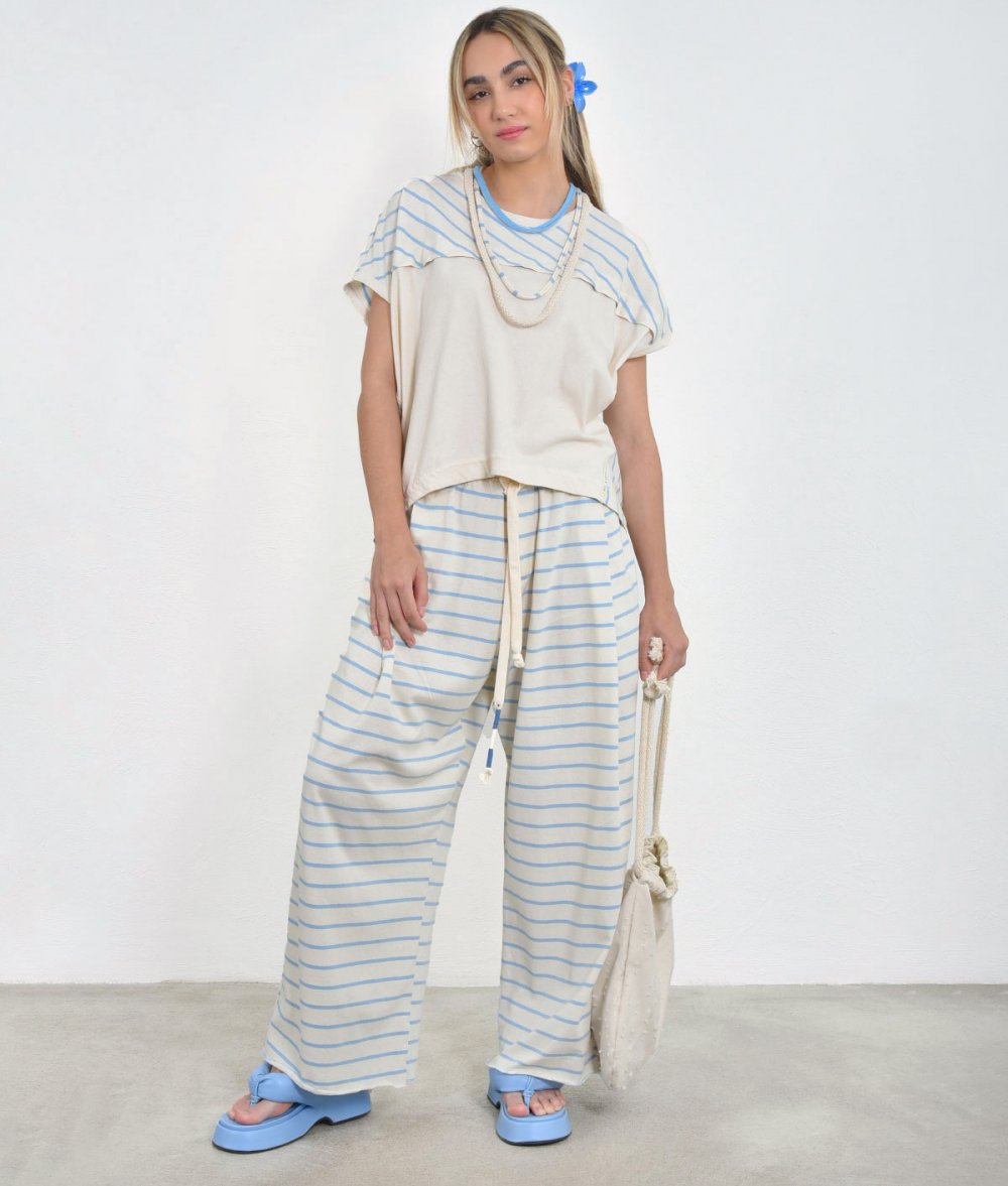 Unisex Pants With Stripes