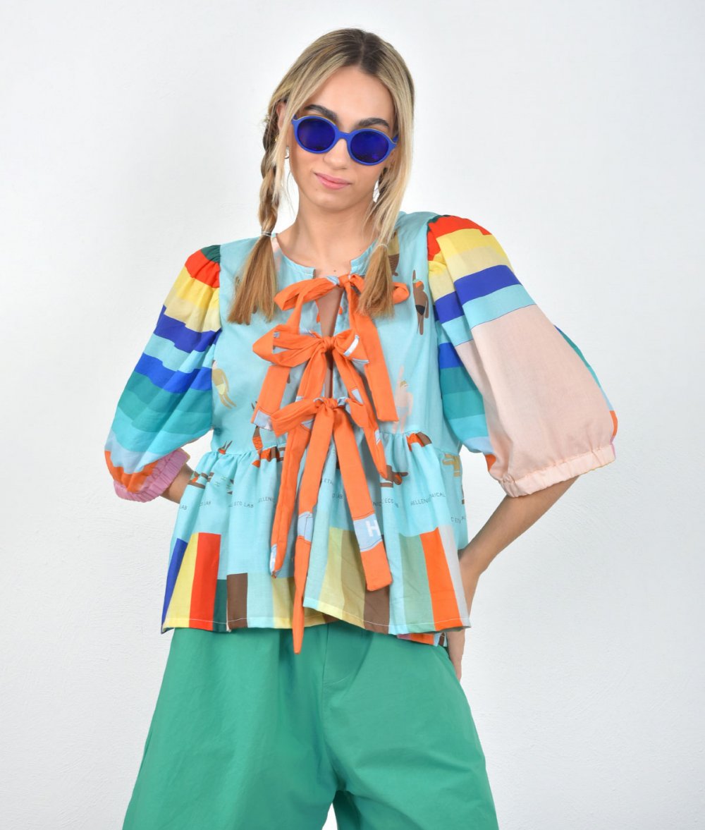 Polymorphic handmade blouse