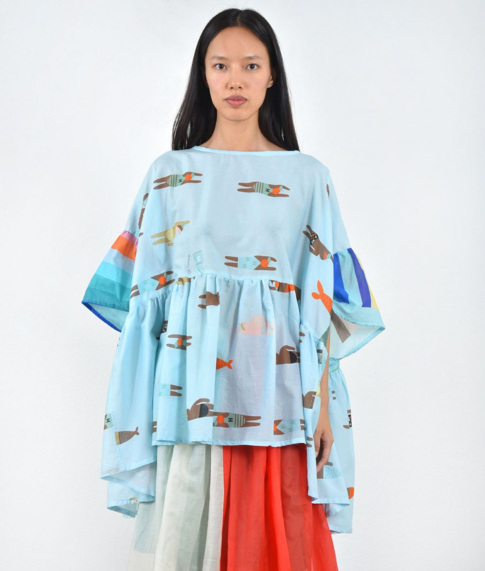 Oversized handmade blouse