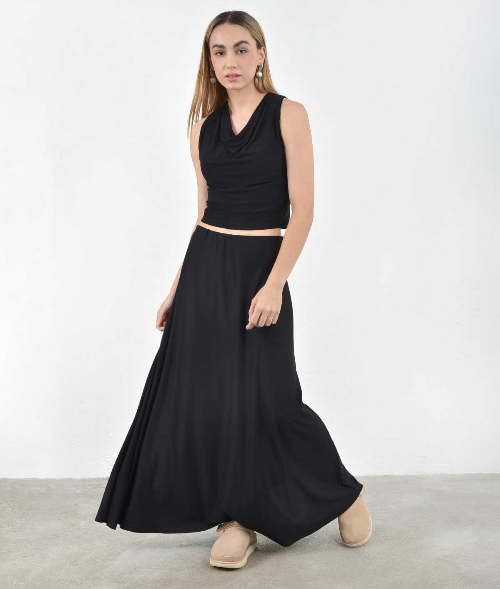 Maxi Skirt With Elastic Waist