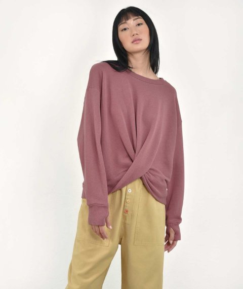 Oversized Wrap-Front Blouse