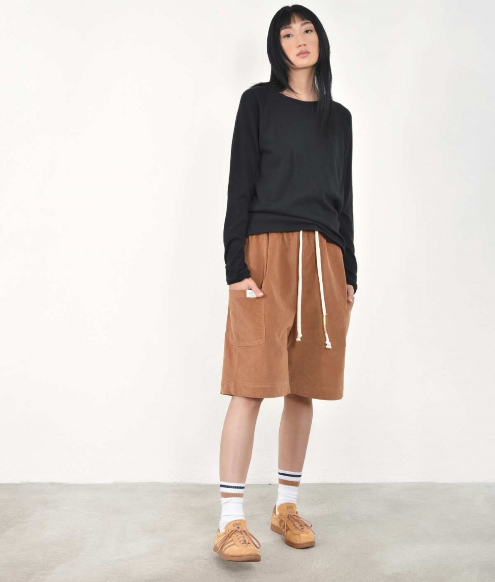 Corduroy Bermuda Shorts With Pockets